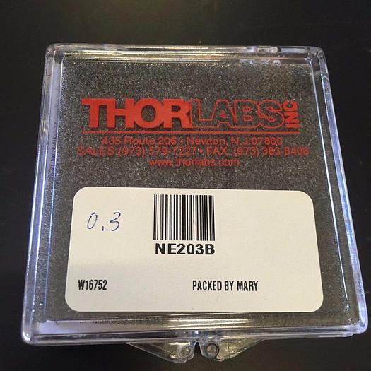 THORLABS NE203B Unmounted 2" x 2" Absorptive ND Filter, Optical Densit
