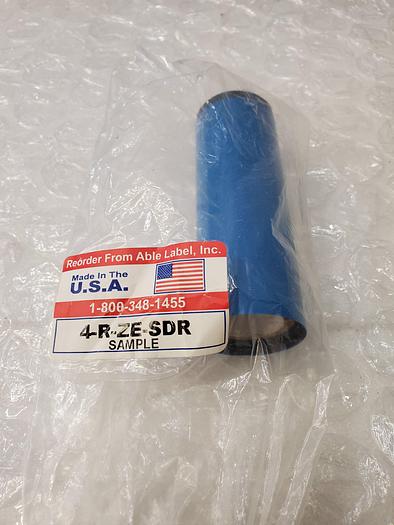 Used ABLE LABEL BLACK RESIN RIBBON 4-R-ZE-SDR