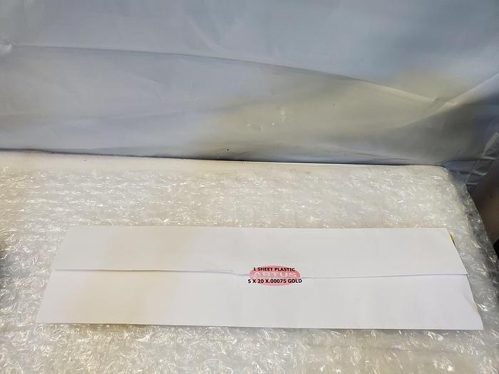Used ARTUS PLASTIC SHEET GOLD 5X20X.00075