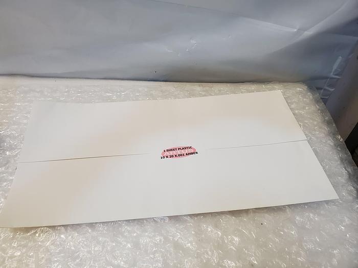 Used ARTUS PLASTIC SHEET AMBER 10X20X.001