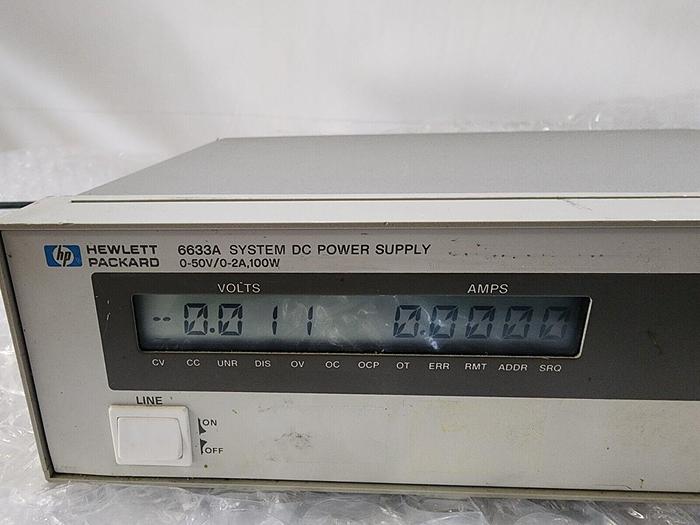 Used HEWLETT PACKARD 6633A SYSTEM DC POWER SUPPLY