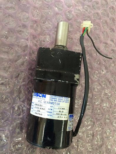Used BISON 508-01-511 A.C GEARMOTOR 115 VAC