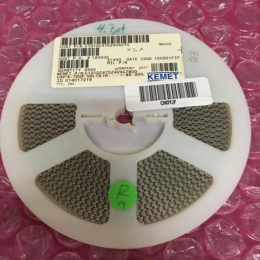KEMET C1210C475Z4VACTU CAP 4.7PF VOLTS 16
