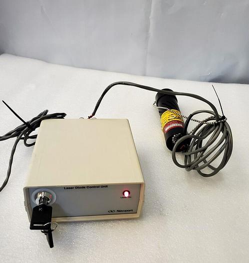Used NEWPORT LASER DIODE CONTROL UNIT LIQS-12 WITH NEWPORT LASER LQC-375-08-E-00