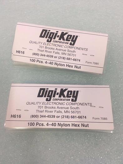 DIGI-KEY 4-40 NYLON HEX NUT