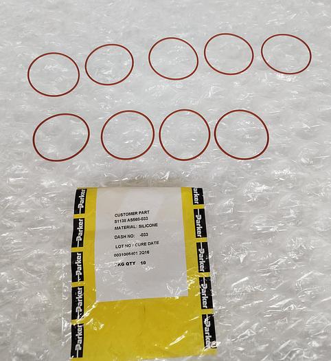 Used PARKER SILICONE ORING -033