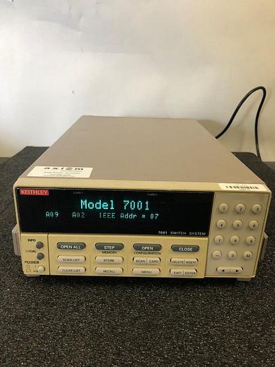 Used KEITHLEY 7001 SWITCH SYSTEM