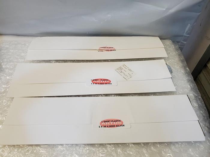 Used ARTUS PLASTIC SHEET SILVER 5X20X.0015
