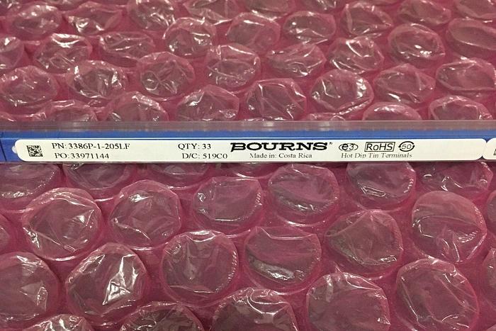 Used Bourns Cermet Trimmer 3386p-1-205LF
