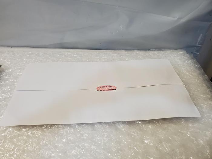 Used ARTUS PLASTIC SHEET PURPLE 10X20X.0015