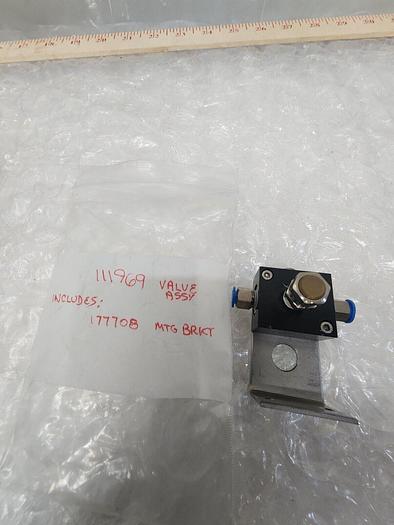 Used 111969 VALVE ASSEMBLY , 177708 MTG BRKT