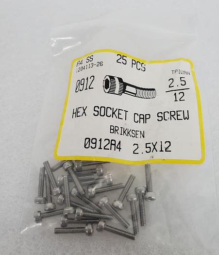 BRIKKSEN 0912A4 HEX SOCKET CAP SCREW