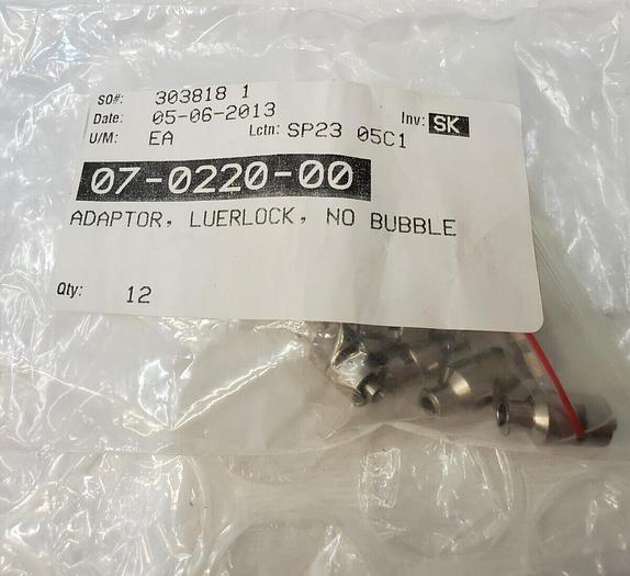 Used 07-0220-00 adaptor luerlock, no bubble