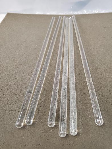 Used 15IN. GLASS STIRRING RODS (LOT OF 6)