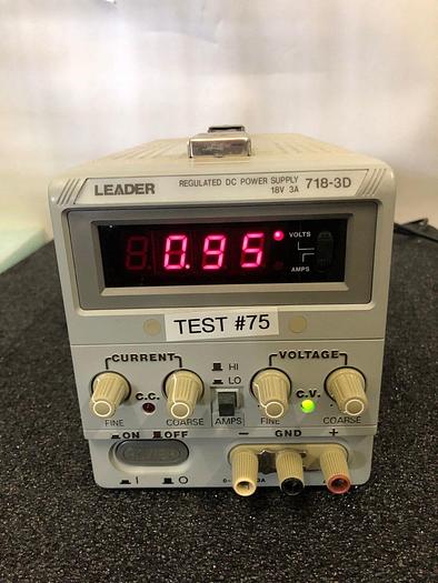 Used LEADER 718-3D REGULATED DC POWER SUPPLY