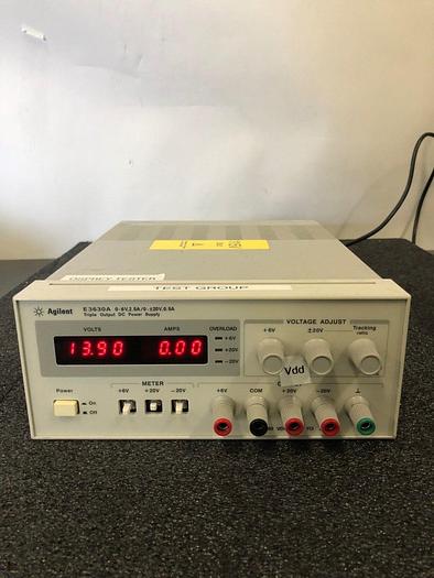 Used AGILENT E3630A TRIPLE OUTPUT DC POWER SUPPLY