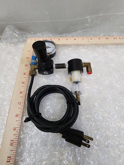 Used NUMATICS R12P-021 , PARKER 8A02N-0B2-DX COMPRESSED AIR FILTER