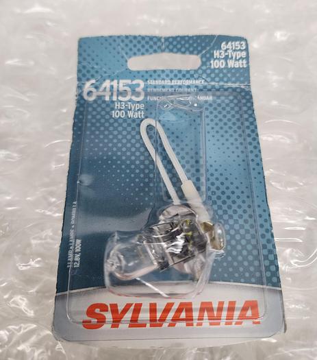 Used SYLVANIA H3 64153 100W Basic Halogen Offroad Bulb