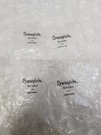 SWAGELOK NI-4-VCR-2 SEAL FITTING (LOT OF 4)