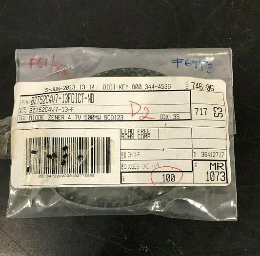 Used BZT52C4V7-13-F QTY 63