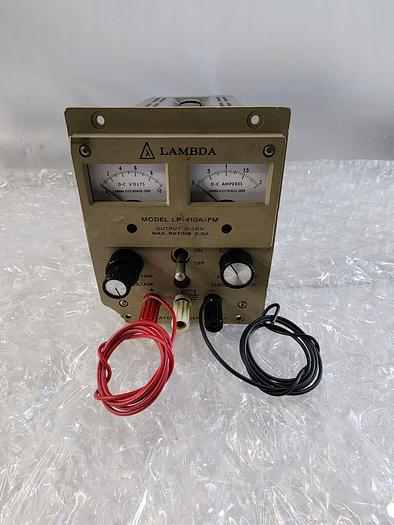 Used LAMBDA LP-410-FM PORTABLE BENCHTOP POWER SUPPLY