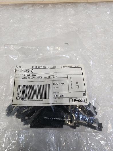 Used MOLEX WM14330-ND CONN RECEPT 30POS 2MM IDT GOLD
