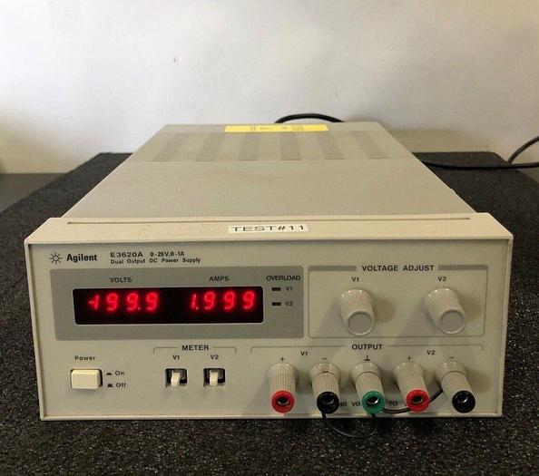 Used AGILENT E3620A DUAL OUTPUT DC POWER SUPPLY