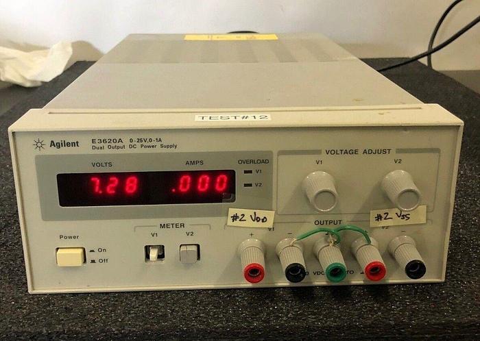 Used AGILENT E3620A DUAL OUTPUT DC POWER SUPPLY