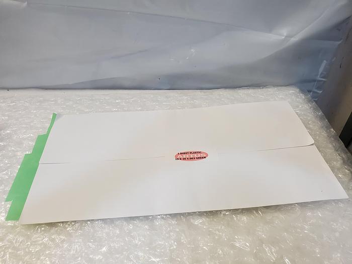 Used ARTUS PLASTIC SHEET GREEN 10X20X.003