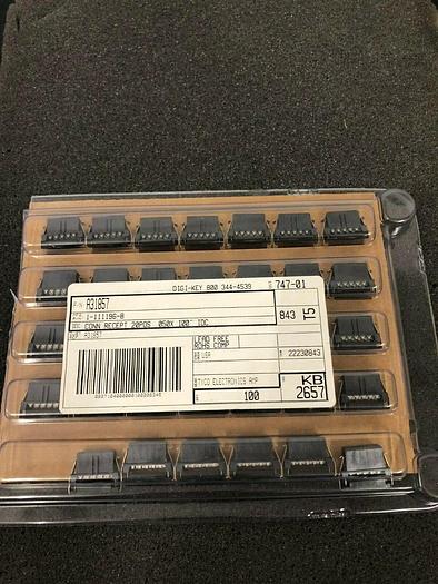 Used CONN RECEPT 20P0S A31857 1-111196-8 QTY 34